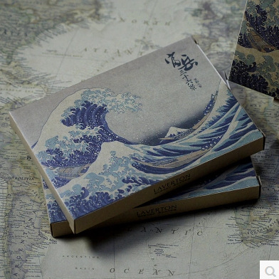 葛饰北斋《富岳三十六景》牛皮纸手绘插画明信片/36张牛皮纸盒装