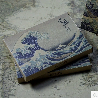 葛饰北斋《富岳三十六景》牛皮纸手绘插画明信片/36张牛皮纸盒装