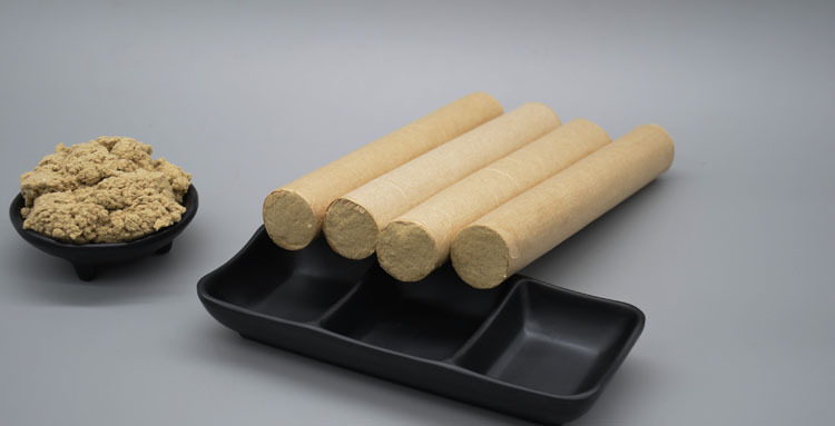 3cm Thick Moxa Sticks Ai Tiao 艾条 Pure Mugwort Moxibustion Rolls Hand Rolled 20cm Length overview