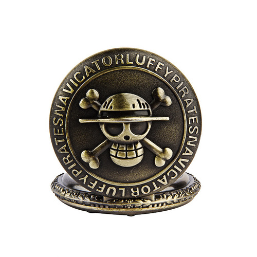 Fashion necklace anime One Piece skull classical pocket watch nostalgic large pocket watch manufacturer wholesale 8103