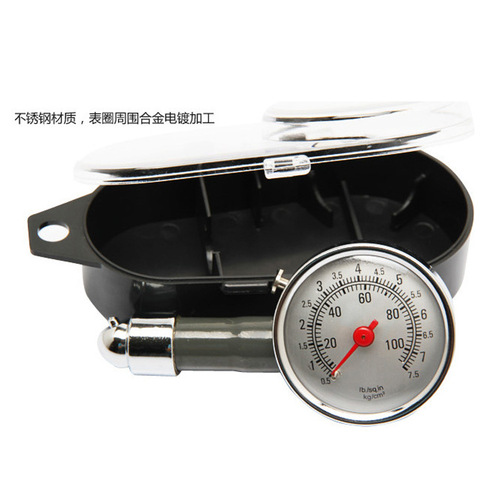 Wholesale car tire pressure gauge boxed 5*10CM ultra-precise tire pressure detection car tire pressure gauge