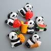 Fruit cartoon three dimensional fridge magnet, magnetic strong magnet, panda