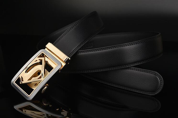 Cinto de pele para homem com fivela automática estilo moda_voghion.com