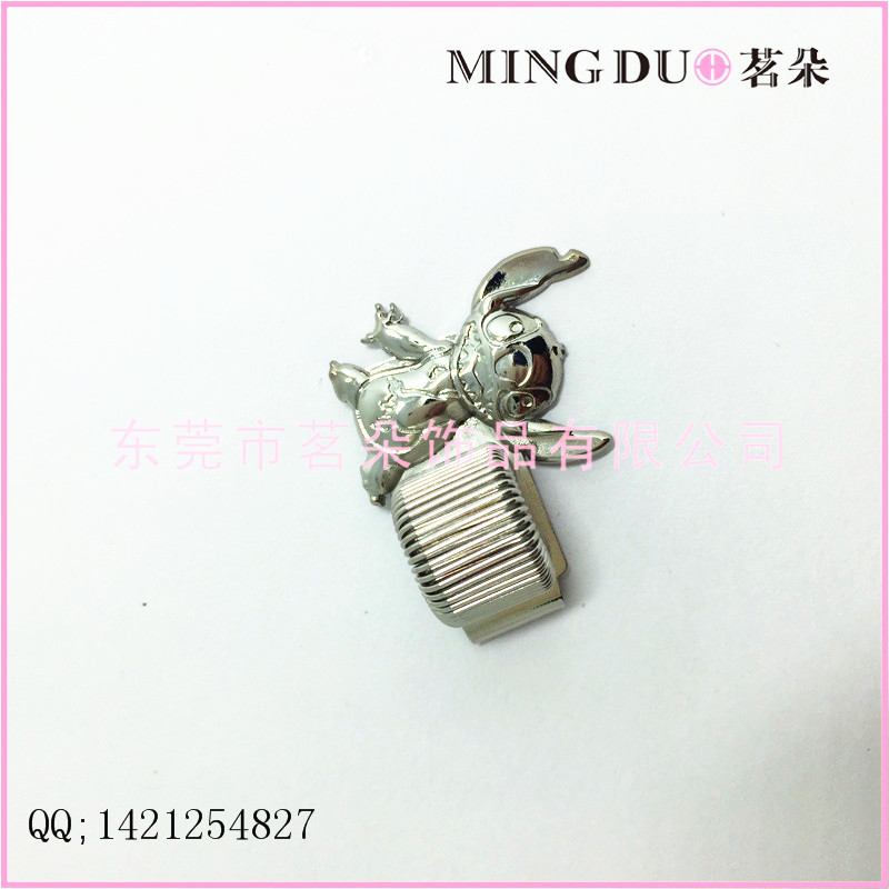 [Mingduo] Metal Alloy Nickel-Plated Stich Spring Pen Clip Cute Disney Dual-Purpose Pen Clip