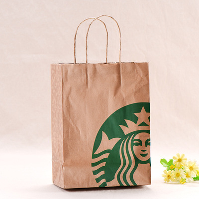 Manufactor customized portable cowhide paper bag printing originality printing environmental protection paper bag portable Customized Can be printed logo