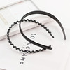 Scalloped plastic wavy headband, black bangs for face washing, tools set, Korean style, wholesale