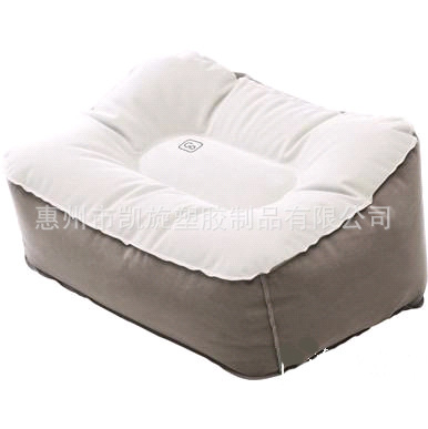 Factory pvc inflatable flocking mat travel inflatable three-legged stool inflatable flocking triangle mat