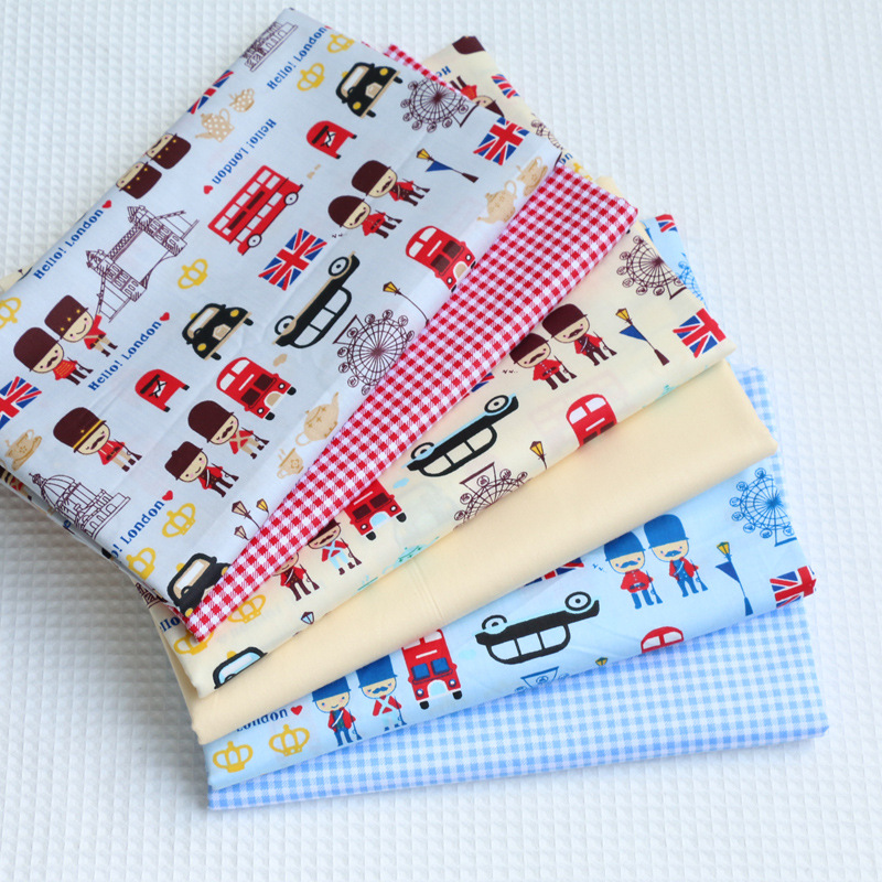 小卡通全棉印花面料批发 宝宝床品布料 纯棉斜纹布梭织印花布批发