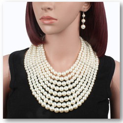 Occident and the United States pearlnecklace (creamy-white)NHCT0044-creamy-white