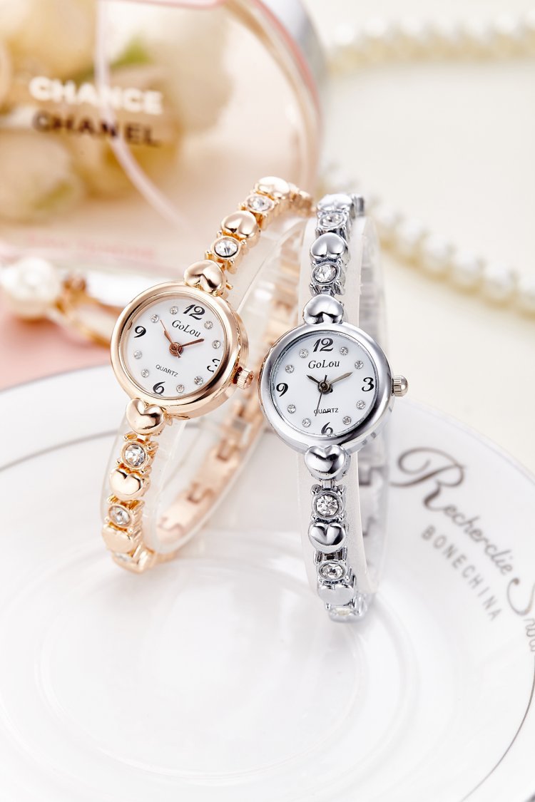 Fashion Heart Shape Jewelry Buckle Quartz Women's Watches display picture 5