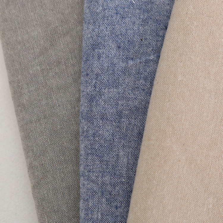 现货批发 21S全棉平纹纯色磨毛色织青年布 简约衬衫工作服面料