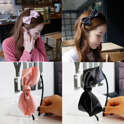 E141 缎带蝴蝶结细发箍韩国布艺发饰 韩版头箍压发小饰品批发货源|ms