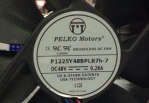 全新PELKO 12025 48V风扇 12CM P1225Y48BPLB7h-7 变频器散热风扇