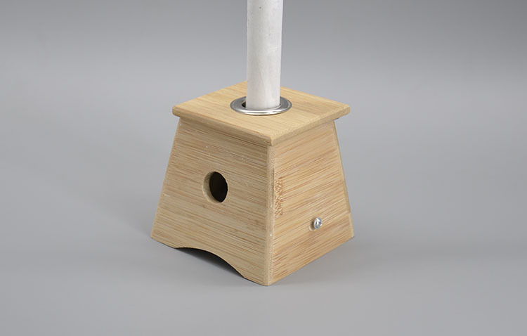 Bamboo Single Hole Moxibustion Box Portable Moxa Stick Holder for Traditional Moxibustion specifications