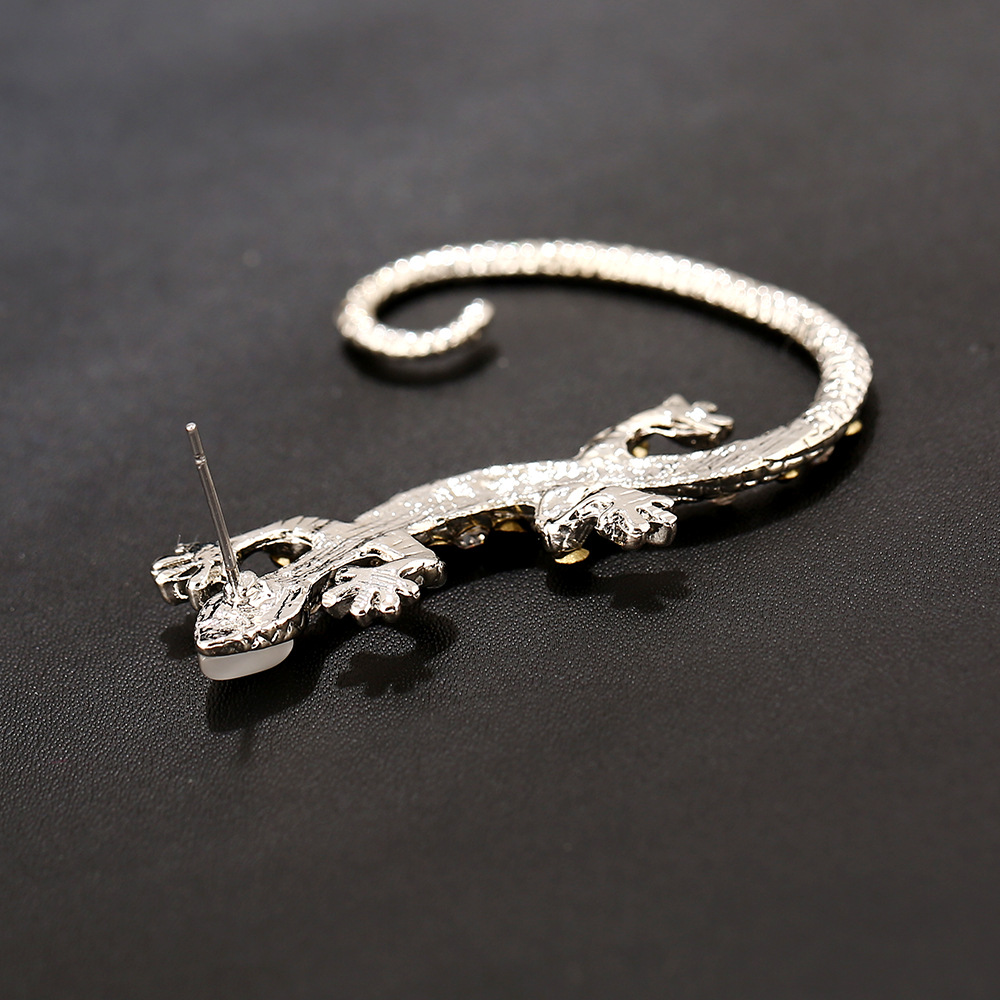 Clip D&#39;oreille Lézard Gecko Diamant Cristal display picture 4