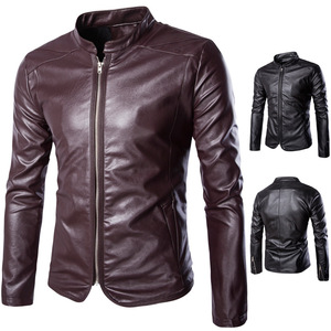 The fall of the new code and high-grade leather collar men rope leather coat