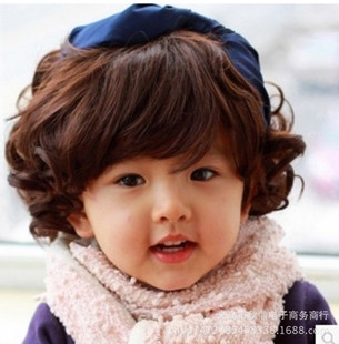 女童假发卷发图片_女童假发卷发图片大全 - 阿