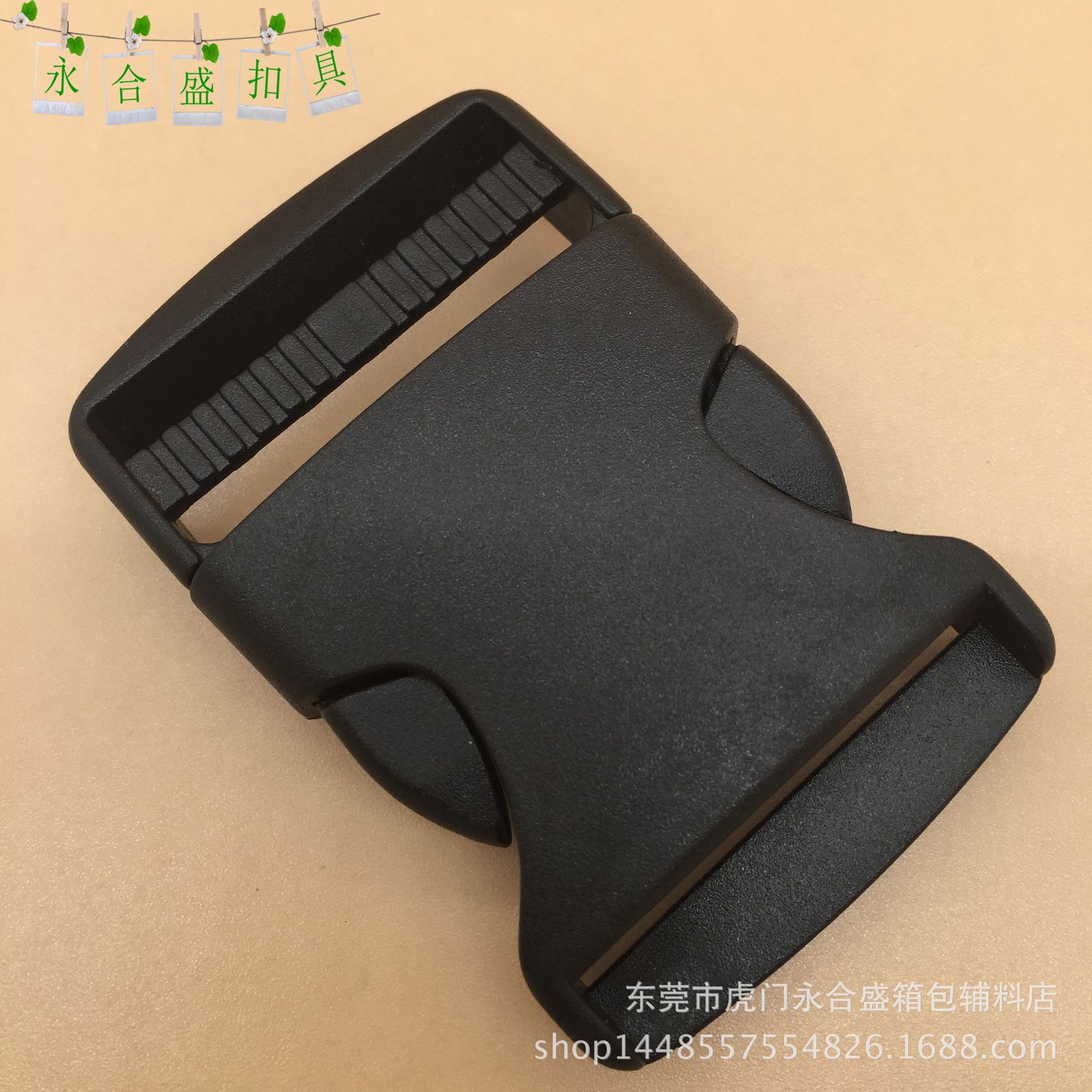 High quality polyoxymethylene, plastic bag accessory with clasp, 1inch
