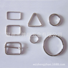 厂家供应镀镍D字扣箱包五金配件半圆D形环焊接圆环连接三角环