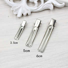 新品加厚双插分叉发夹方头夹手工DIY发饰饰品材料配件批发