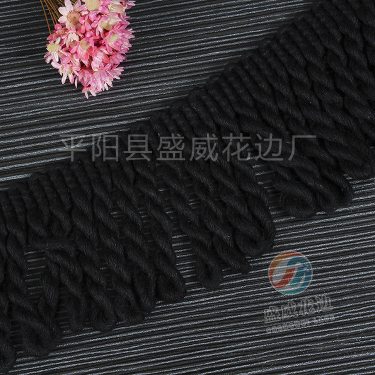 厂家棉流苏花边沙滩巾纱窗排须流苏棉线花边辅料