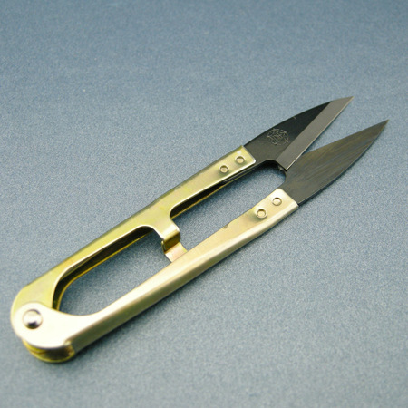 弹簧纱剪(高碳)小剪刀U型十字绣剪刀线头剪编织修线头小剪刀工具