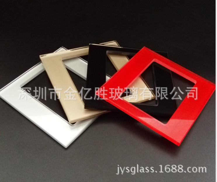 厂家生产玻璃 开关面板钢化玻璃 丝印玻璃加工 钢化玻璃面板加工