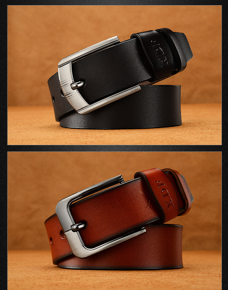 2024 Hot Selling European and American New Men's Needle Button Belt Fashion and Casual Versatile Retro Cowhide Jeans Belt Men's Pants Belt_voghion.com