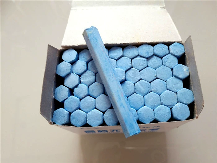 Бренд Jinhui пыль обучения синий Мел цилиндрический шестиугольный обучающий Мел 48 штук