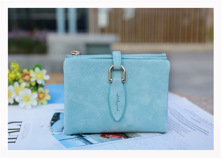 Retro wallet, matte universal folding short shoulder bag