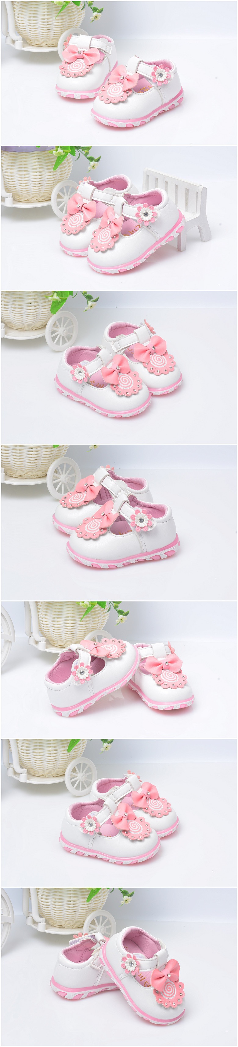 Chaussures enfants en PU LA-8 ronde brodé pour printemps - semelle caoutchouc - Ref 1019081 Image 7