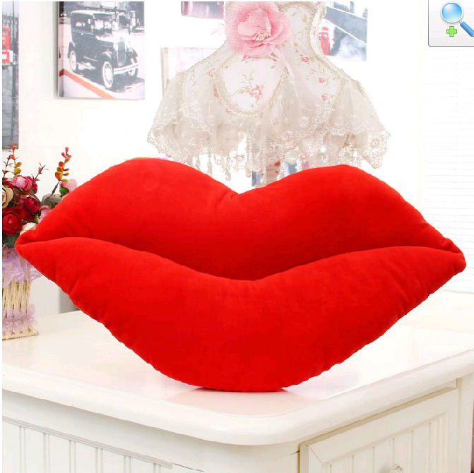 Sexy Red Lips Big Lips Pillow/Cushion Cu...