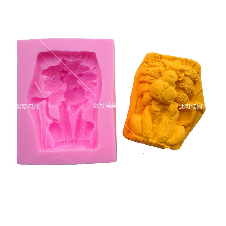 León forma hecha a mano jabón molde directo de fábrica molde de silicona hecha a mano jabón molde punto occidental herramienta para hornear