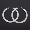 Foreign trade explosion European and American fashion large circle earrings women's circle earrings inlaid earrings E042