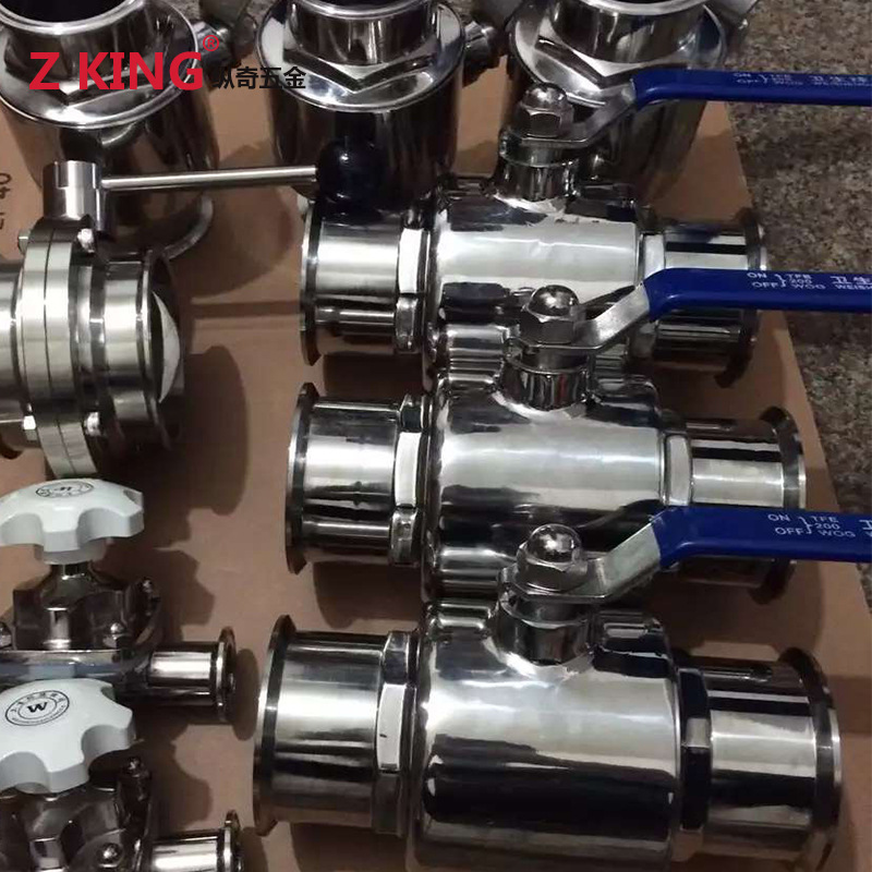 304/316L不锈钢卫生食品制药级快装开卡箍套式装流体设备球阀
