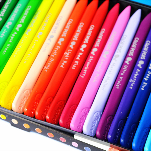 Mapede plastic crayons rotate without dirtying hands, children's oil pastels, students' erasable crayons, not easy to break, graffiti pens