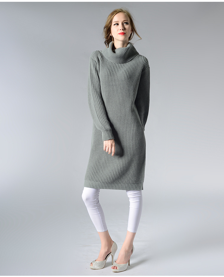 high neck long bottoming knitted dress  NSYH22104