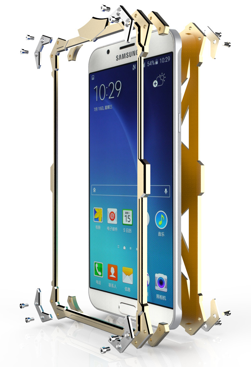 SIMON THOR Aviation Aluminum Alloy Shockproof Armor Metal Case Cover for Samsung Galaxy C7 C7000