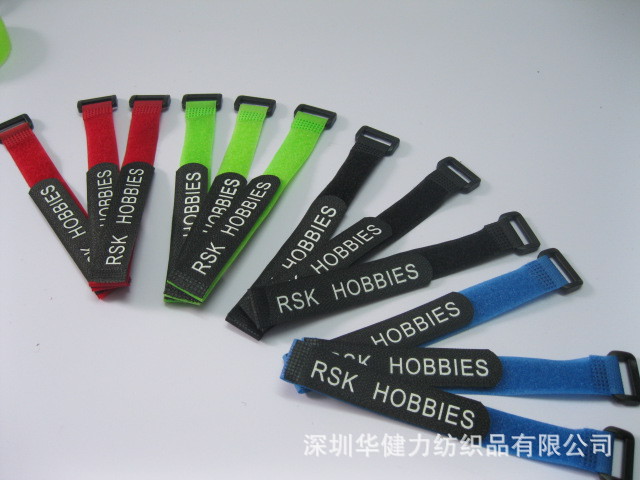 Manufactor customized nylon Velcro Ligature Binding Flip Square buckle Iron buckle Velcro Bandage Fixed Ties