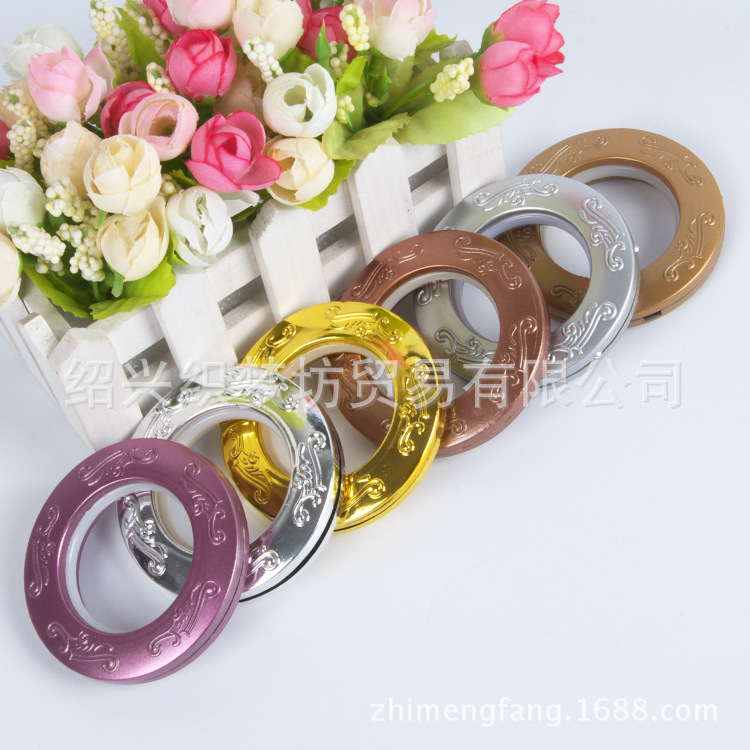 厂家直销 刻花罗马圈 罗马杆挂环 袋装打孔圈 纳米消音罗马环|ms