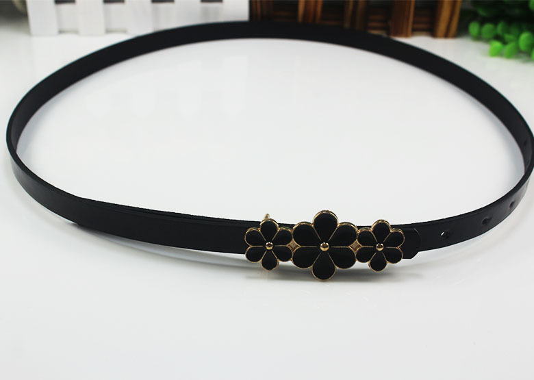 50g Weight Belt Classification 1 Piece Quantity Holiday, Daily Occasion Pu Leather Material Belt, Flower Pattern Women's Gender Sweet Style Sweet Belt Flower Pu Leather Women's Leather Belts 9