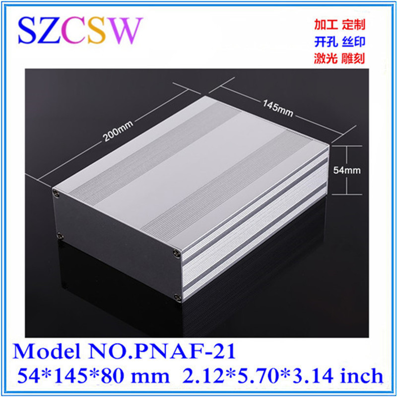 车载铝合金壳体 分体式铝型材外壳 铝电源盒线路板铝壳54x145x200