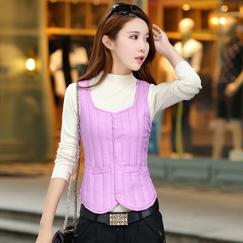 2016新款羽絨背心女 時尚修身羽絨馬甲 坎肩 韓版工廠,批發,進口,代購