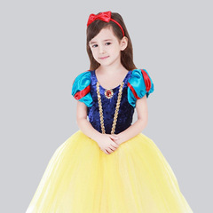 Children's Snow White Dress Girls' Christmas Halloween Dress Costume Dress Performance Costume Europe and America