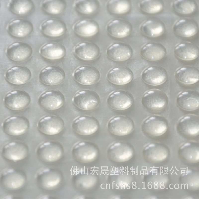 廠家直供矽膠防撞膠粒家具用自粘減震防滑消音墊8*2.5透明膠墊