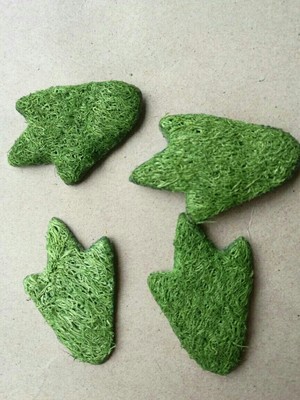 天然丝瓜络工艺品 树叶型摆饰 点缀装饰用