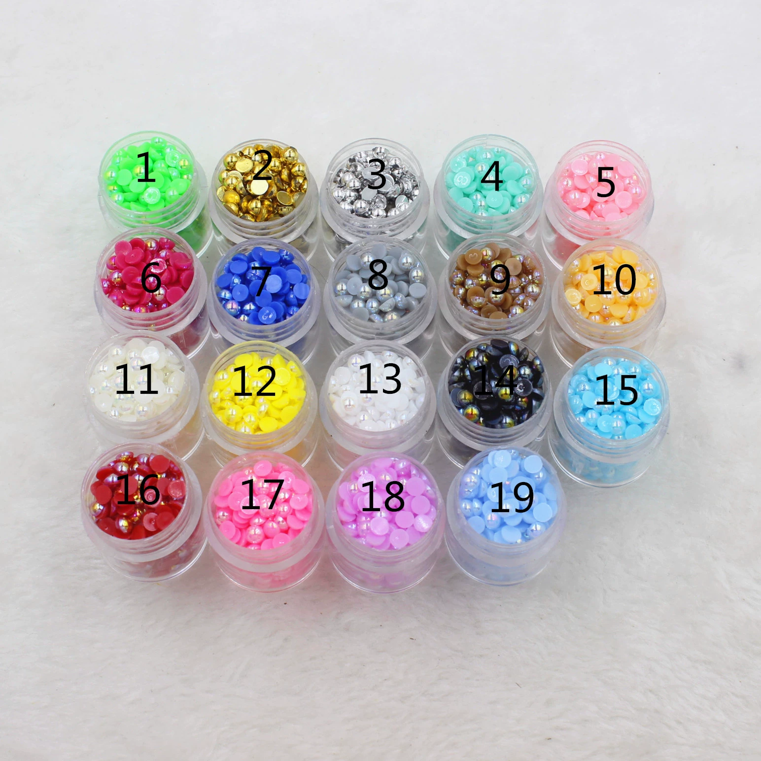 AB color imitation pearl semi -circular imitation pearl