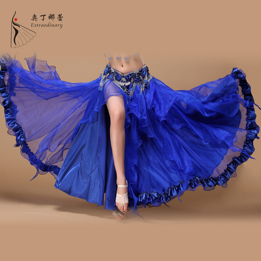 奥丁娜蕾新款肚皮舞服装下装大摆裙裙子波浪鱼尾表演裙时尚性感