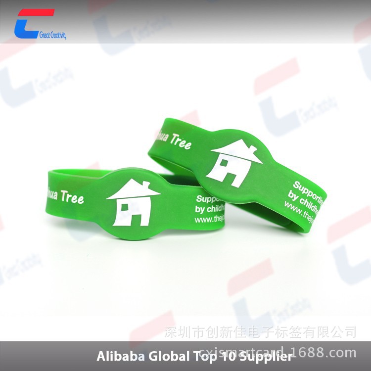 ID医疗腕带.考勤/会议签到RFID硅胶手腕带,TK4100射频腕带
