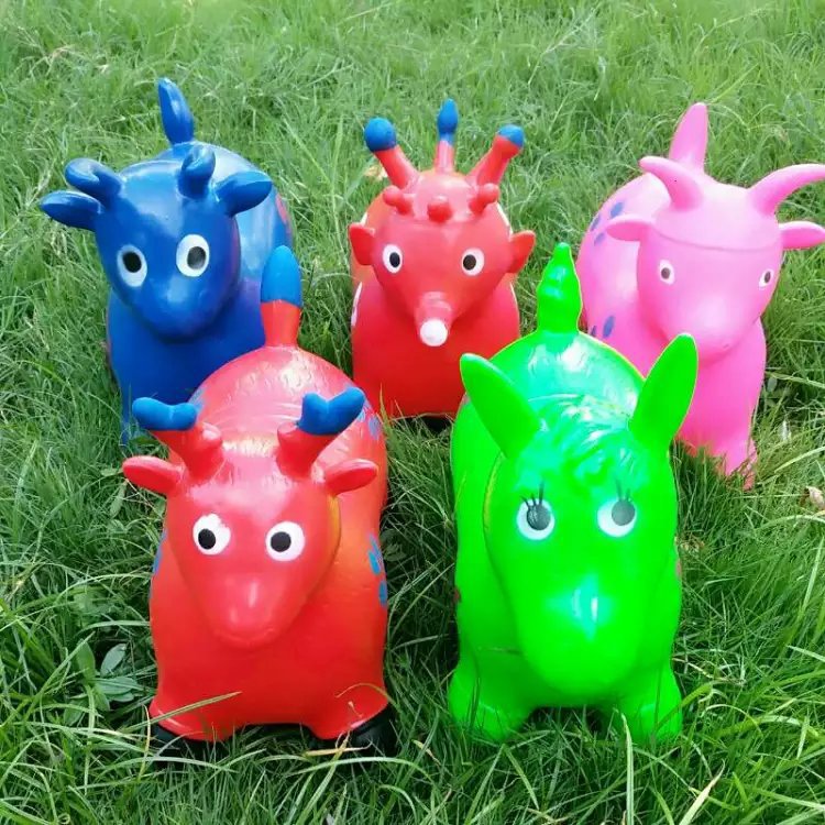 厂家直销小跳跳马 牛马鹿羊 环保加厚防爆PVC 儿童玩具 超低价|ms